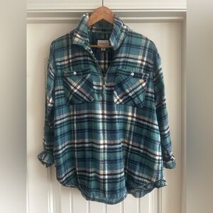 American Eagle 1/2 zip flannel - NWOT
